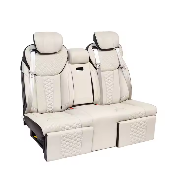 Electric Adjustable Leather Auto rear Seat Luxurious three people Car chair