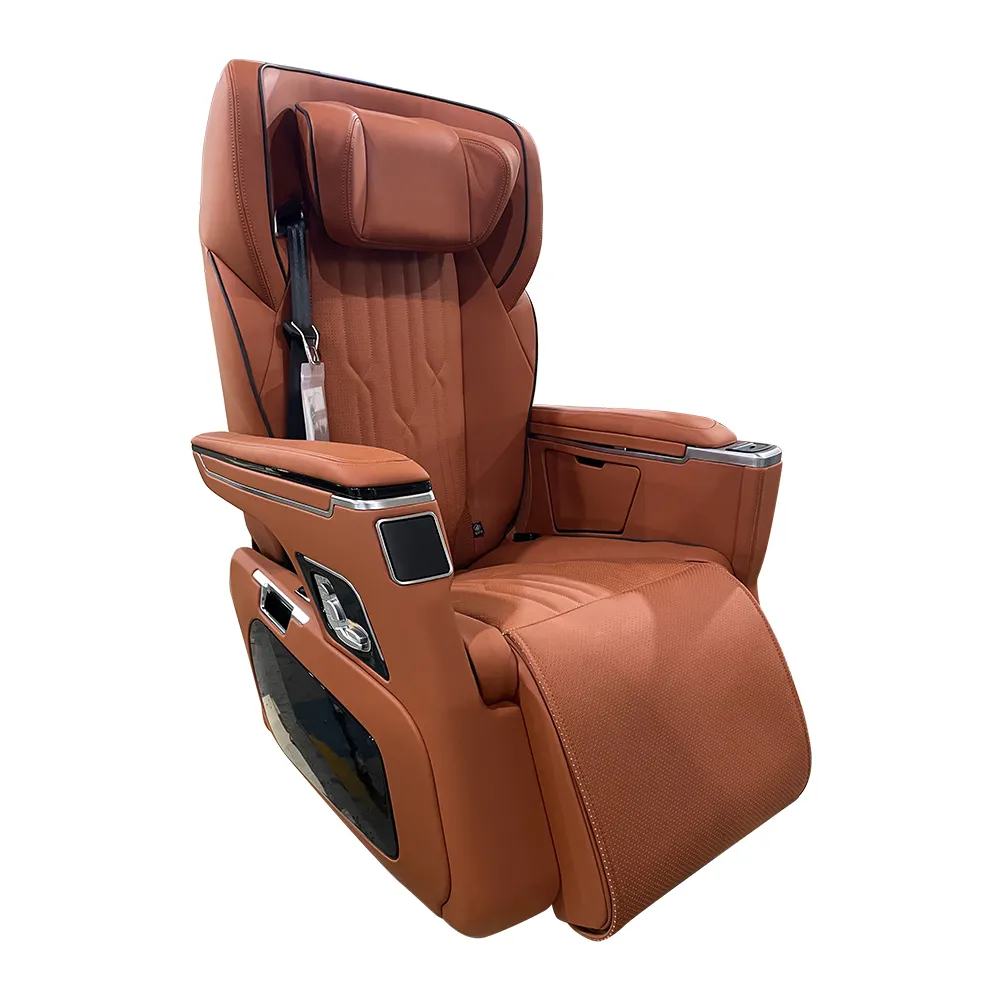 VIP Luxury Electric Reclining Leather Car Seat for Modification - Fits Van, MPV, RV, Sprinter, Vito