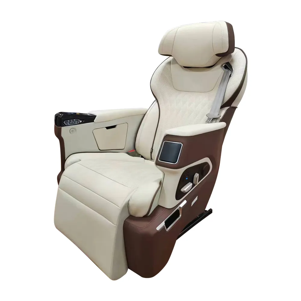 Luxury Electric VIP Leather Car Seat for Tuning MPV Limousine Van With Car Gauge Level Touch Screen